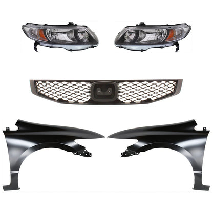 Headlight Kit for Honda Civic (2010–2011) - Driver & Passenger Side