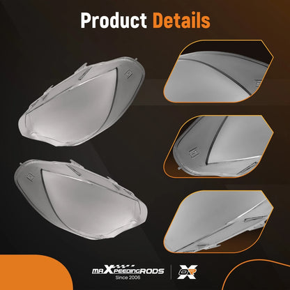 Clear Front Headlight Lens Cover for BMW X6 E71 2008-2014