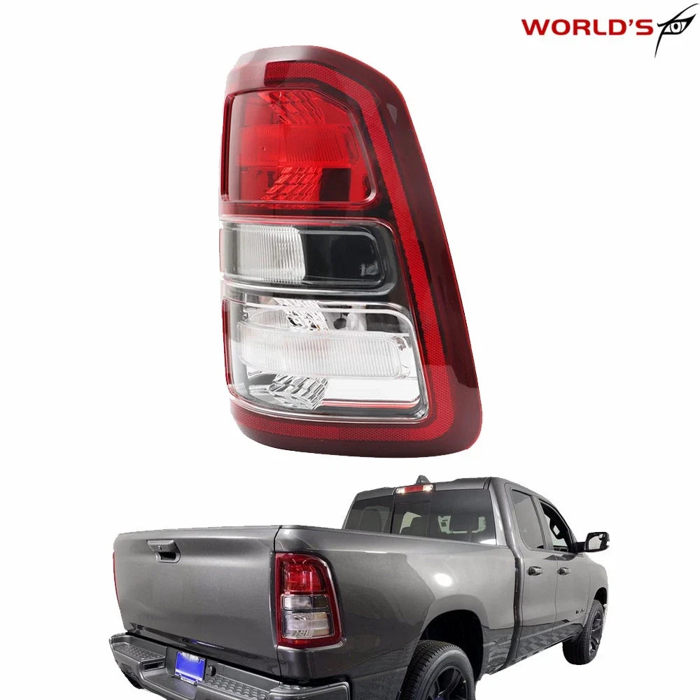 Rear Tail Light for Ram 1500 (2019–2023) Halogen Black Bezel Right Side