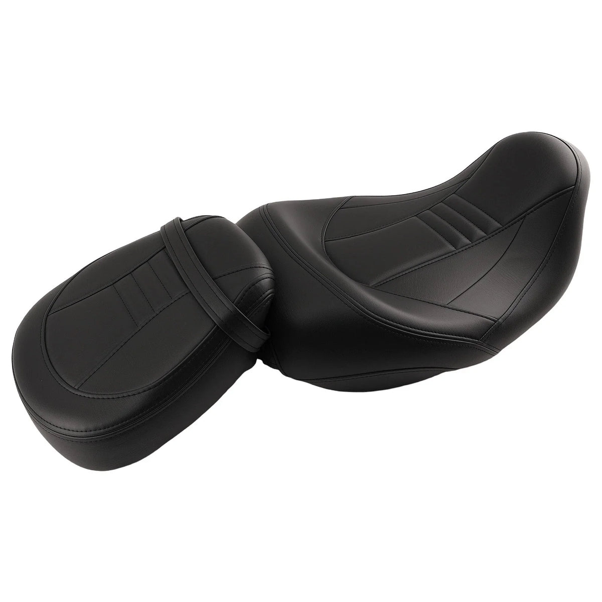 Black Low Profile Driver Seat for Harley Touring (2009–2024) Leather