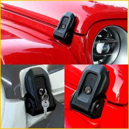 Hood Latch Lock for Jeep Gladiator JT Wrangler JL JLU 2018-2023