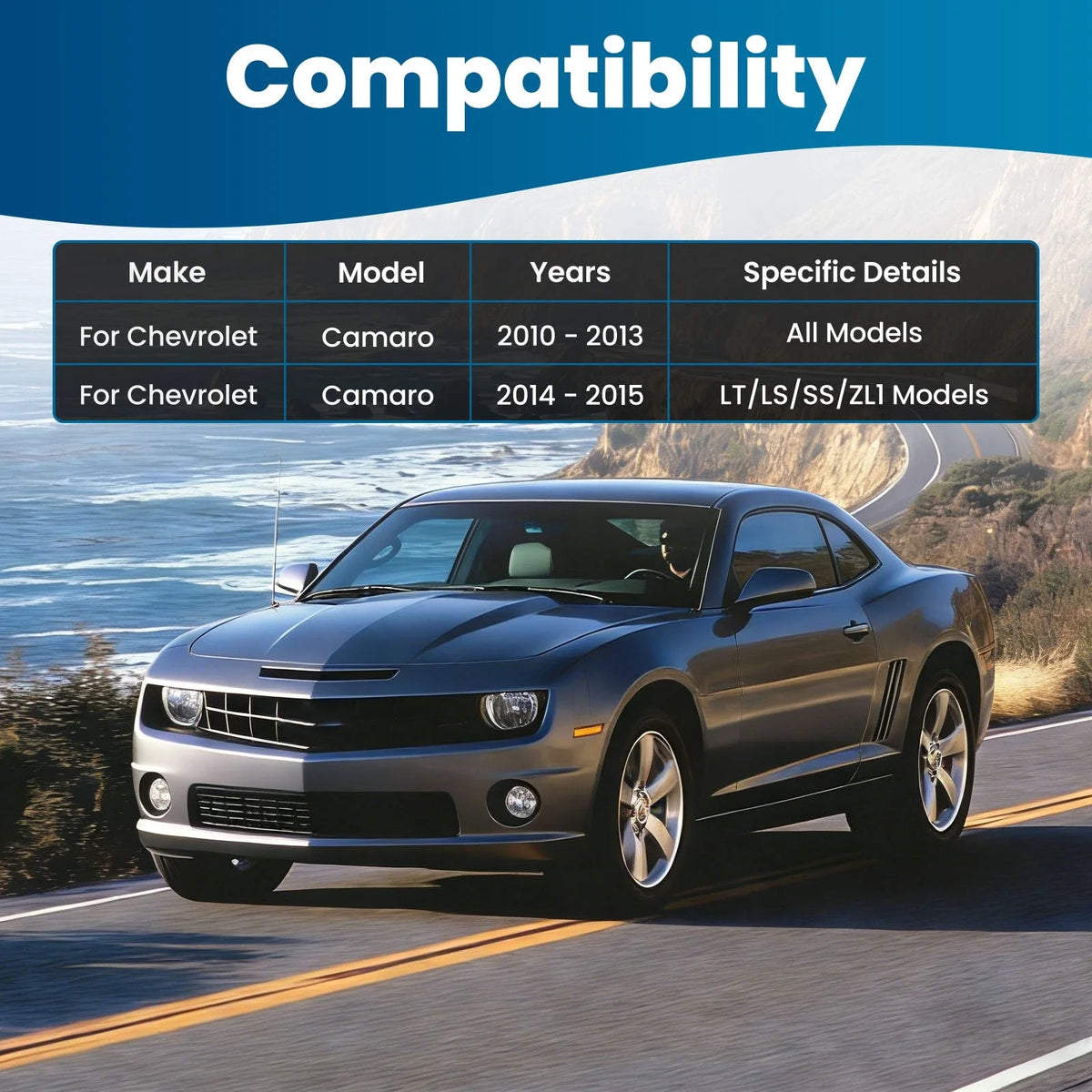 Front Struts w/ Lower Control Arms Sway Bars Kit for Chevrolet Camaro (2010–2012)