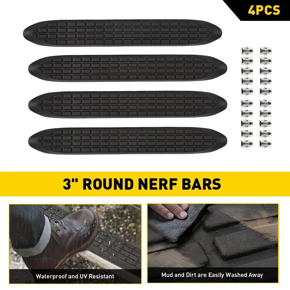 Set of 4 Step Pads for Universal 3" Round Nerf Bars