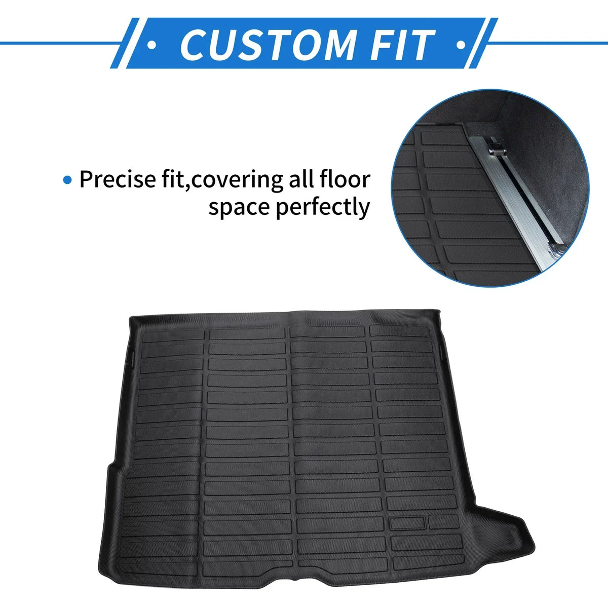 Long Grid Pattern Rear Trunk Mat Cargo Liner for Mercedes Benz GLC 2016-2022