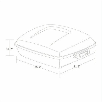 Chopped Trunk Backrest Mount Rack Plate for Harley Electra Glide (2014–2026)