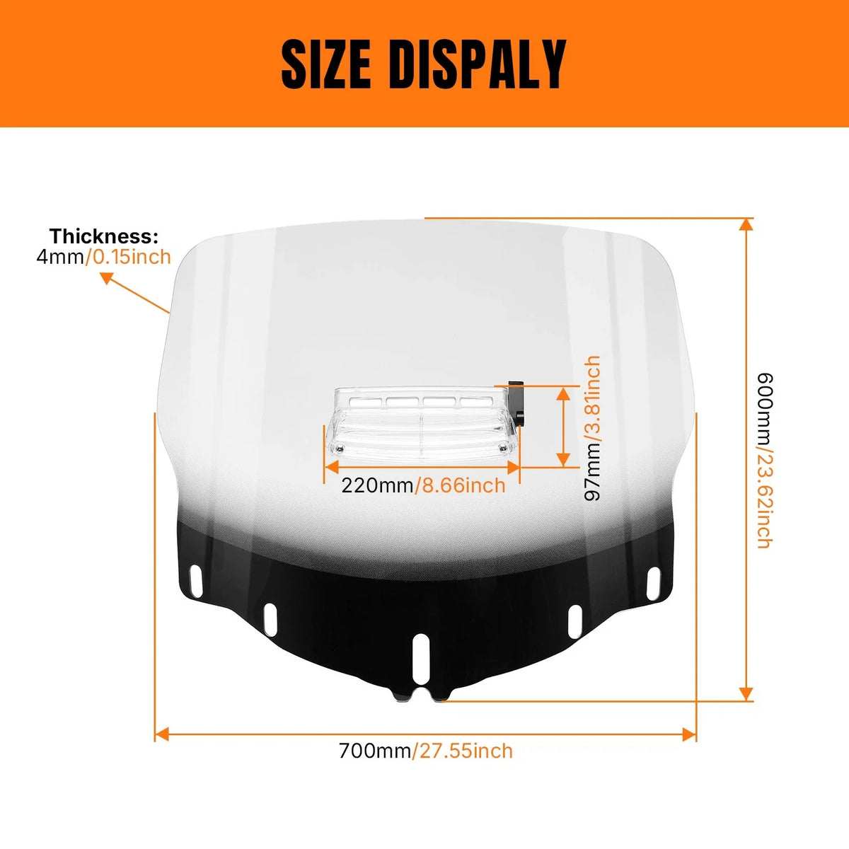 Clear Windshield with Air Vent for Honda Goldwing 1800 (2001–2017) GL1800