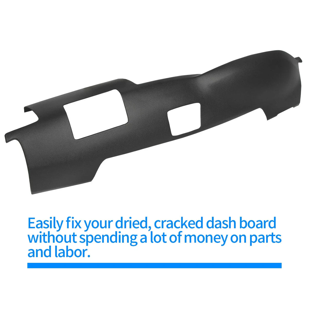 Dash Cover Overlay for Toyota 4Runner (2003-2009) - Black, Speaker Holes