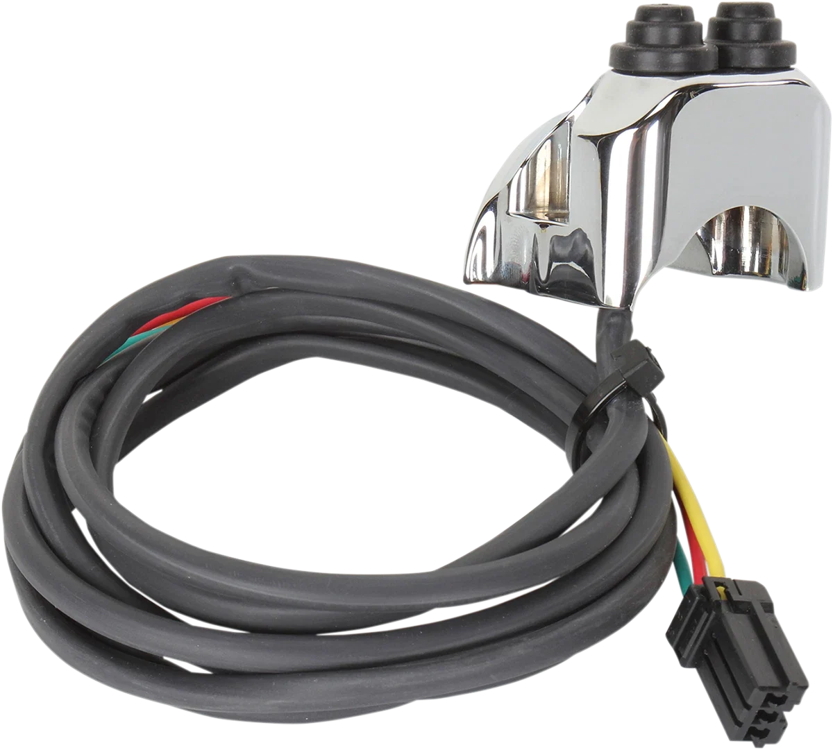 Chrome Control Assembly Mounted on Handlebar for Harley FL