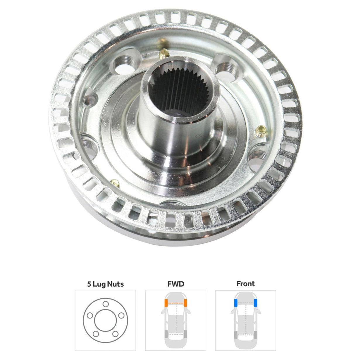 Front Wheel Hub Kit for Volkswagen Jetta (2004-2005) Left/Right FWD 5 Lug