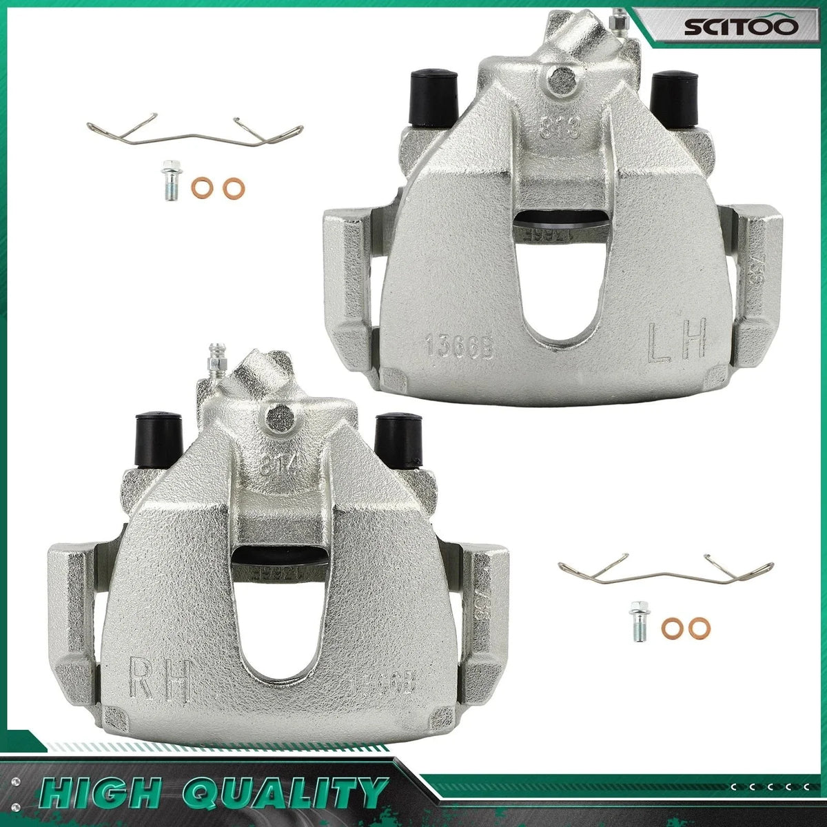 Front Pair Brake Calipers w/ Bracket for Mazda 3 (2004)