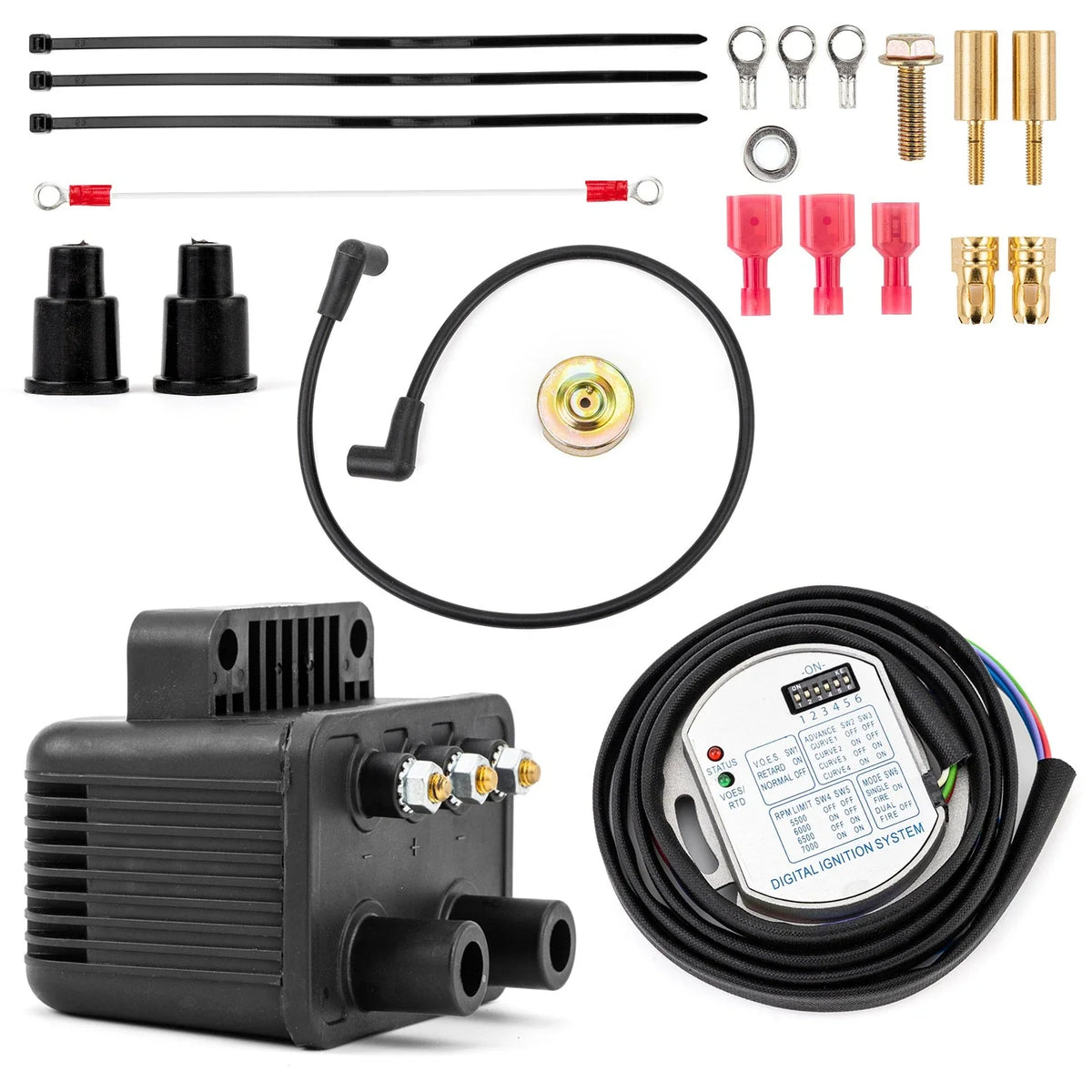 Ignition Coil Kit for Harley Evo Big Twin & XL (Single Fire)