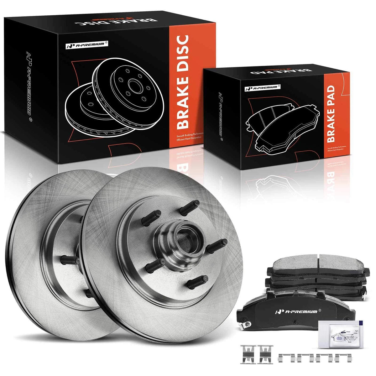 Set of 2 Front Disc Brake Rotors & Ceramic Pads for Ford Ranger (1998–2001)