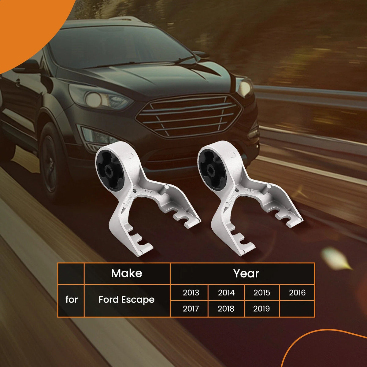 Muffler Hanger Bracket Kit - 2 Pieces for Ford Escape 2013-2019