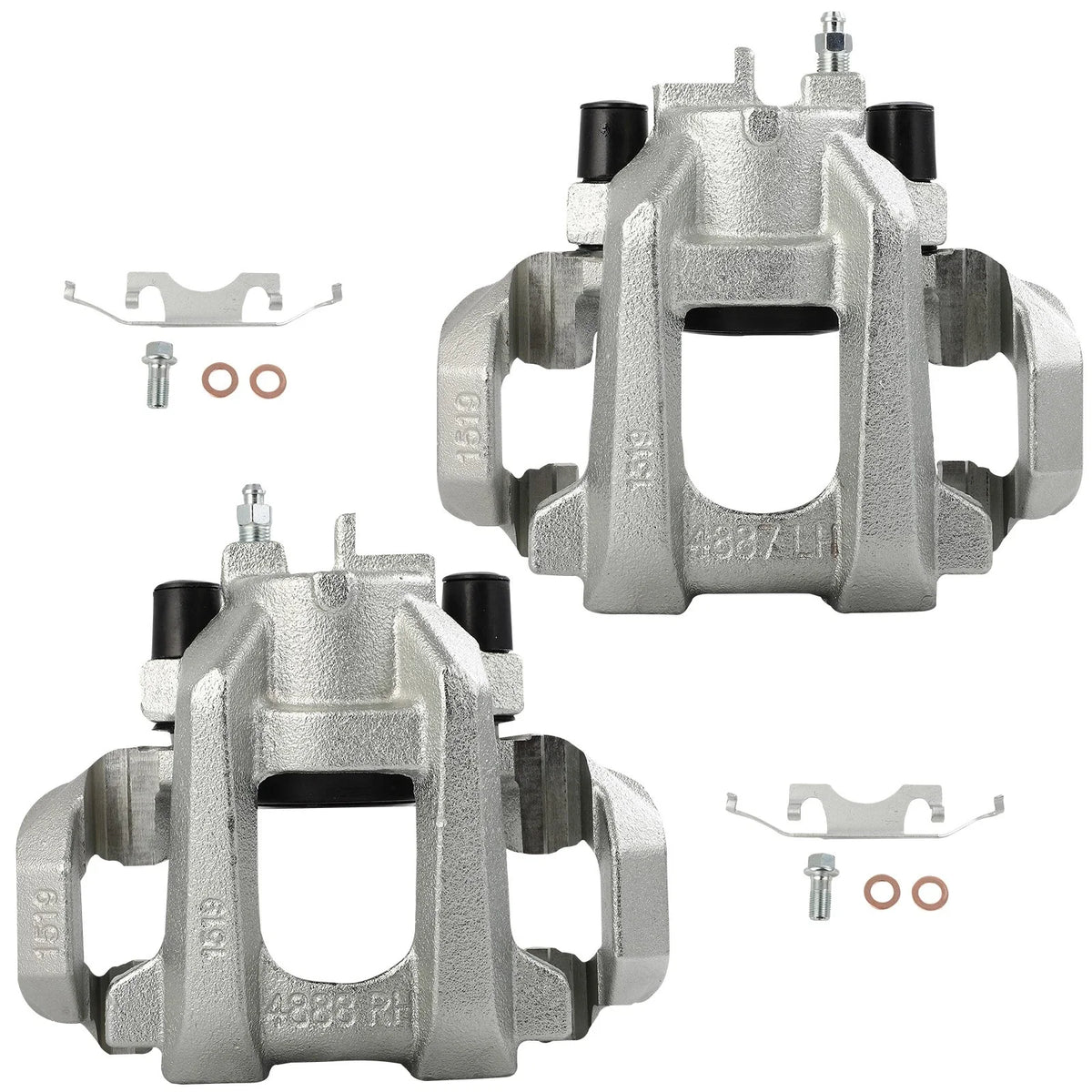 Set of 2 Rear Brake Calipers with Bracket for Dodge Durango (2011–2020)