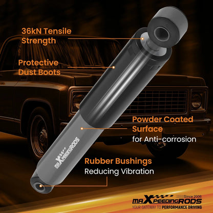 Shocks Kit 2-5" Front & 4-7" Rear Drop for Chevy GMC C10 (1973–1987)