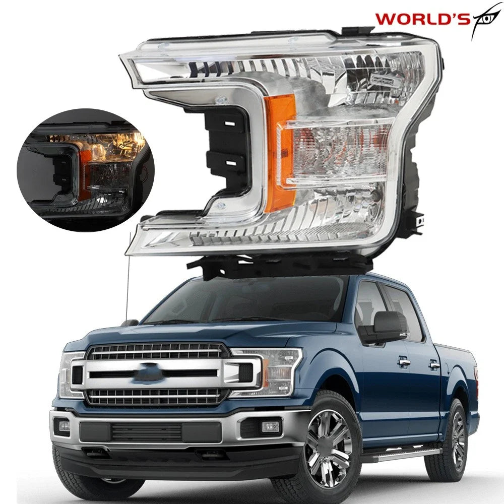 Headlight Assembly for Ford F150 (2018–2020) Halogen Clear Lens Left Side