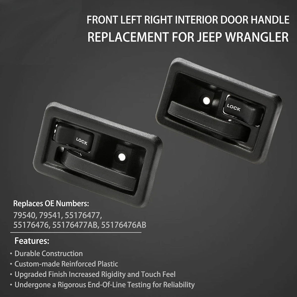 Interior Door Handle Kit for Wrangler YJ/TJ 1987–2006 79540