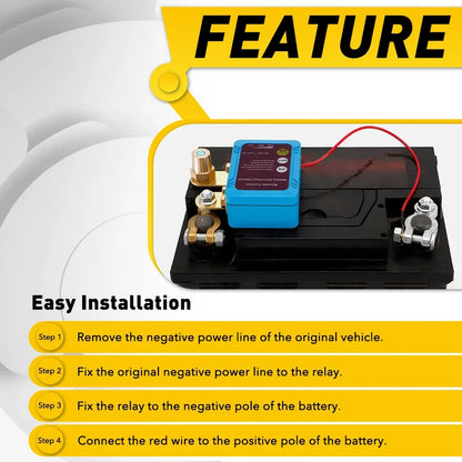 Remote Battery Disconnect Switch 240A 12V for Various Vehicles