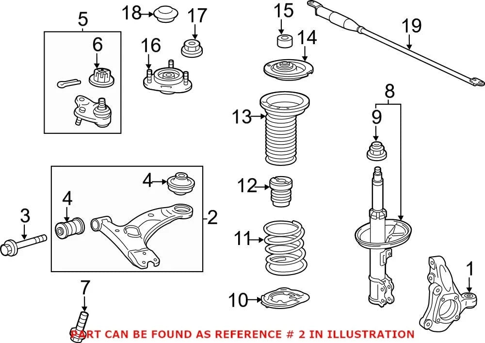 Front Driver Left Lower Suspension Control Arm for Lexus CT200h (2011–2017)