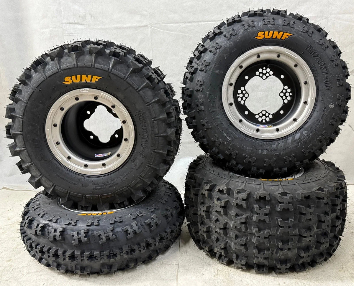 DWT G3 Beadlock Wheels & Sunf A027 Tires for Raptor 700 660 (2006–2014)