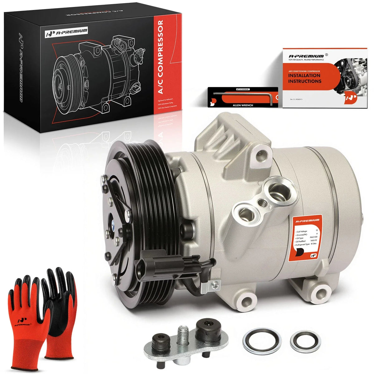 A/C Compressor with Clutch for Ford Fusion (2006–2012)