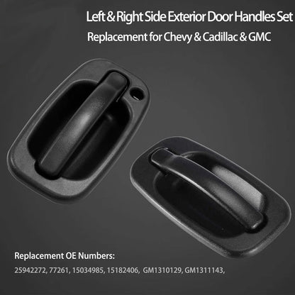 2X Exterior Door Handle Set for 1999-2007 Chevy Silverado GMC Sierra Cadillac