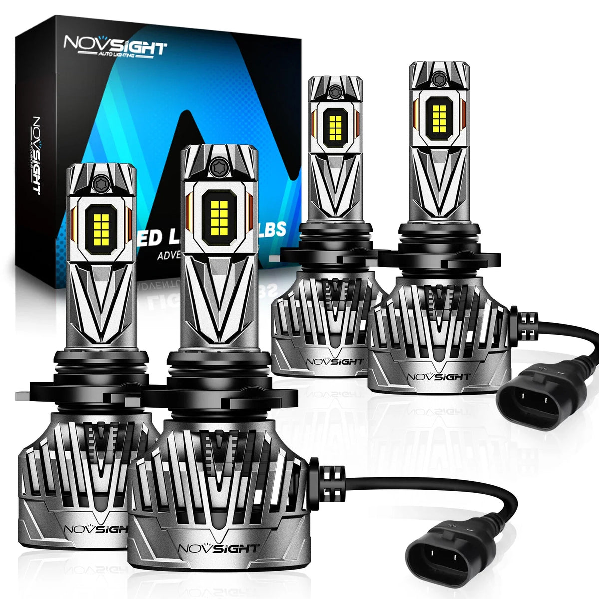 High Low Beam LED Headlight Bulbs Kit 9005/HB3 + 9006/HB4 (6500K)