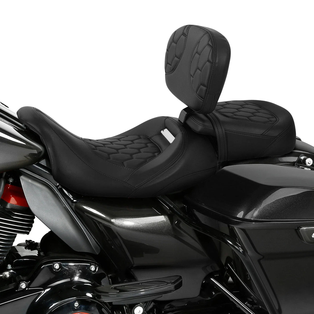 Backrest Black for Driver & Passenger Harley Road Glide (2009–2023)
