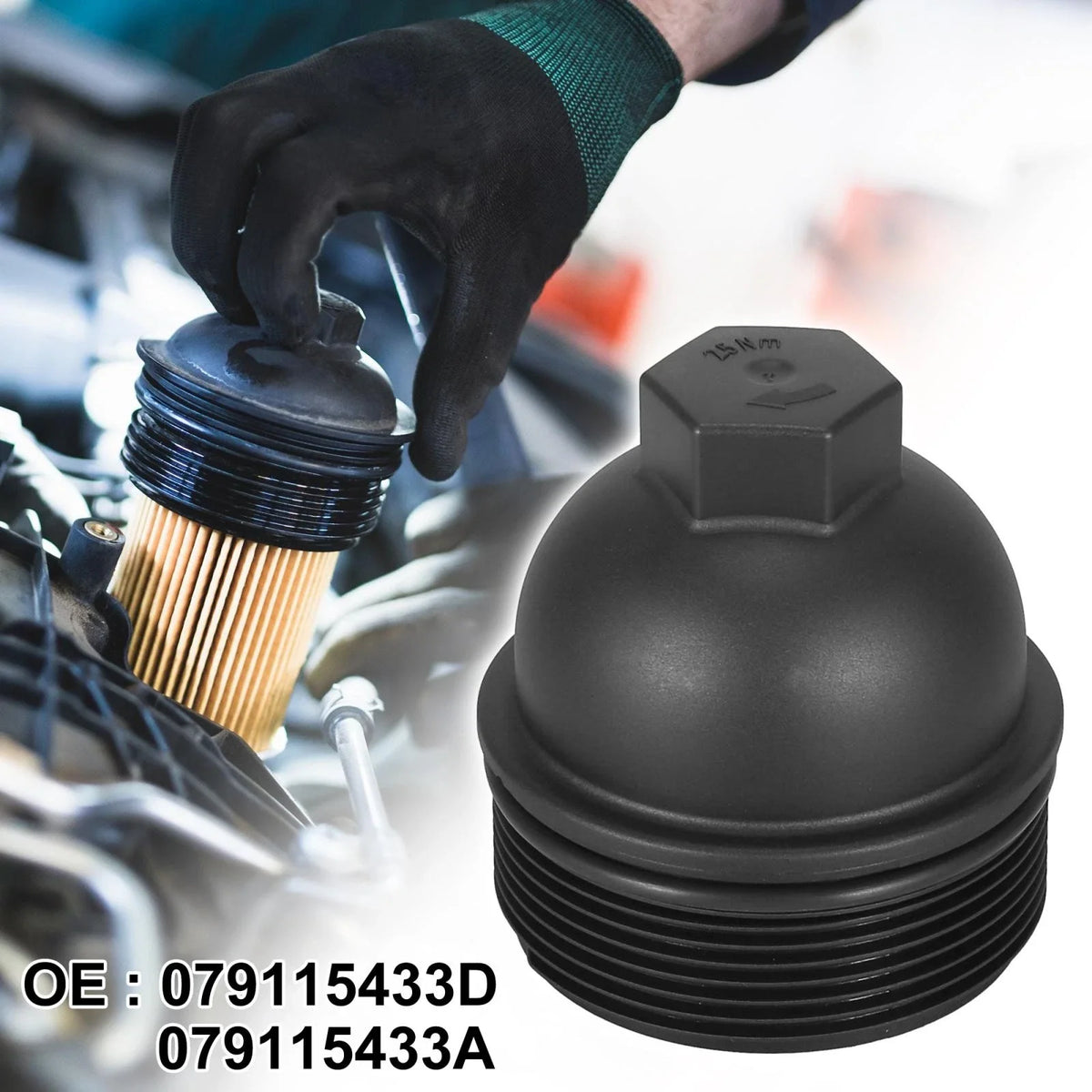 Oil Filter Cap Assembly for Audi A6 A8 Quattro (NO. 079115433D/A)