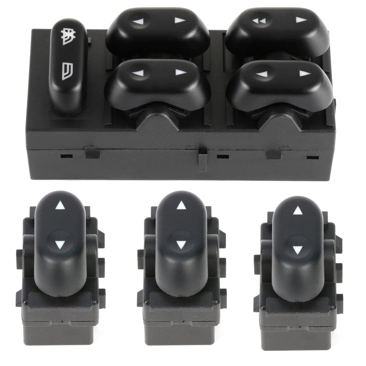 1x Power Window Switch with 3x Passenger Switches for 2004-2008 Ford F-150