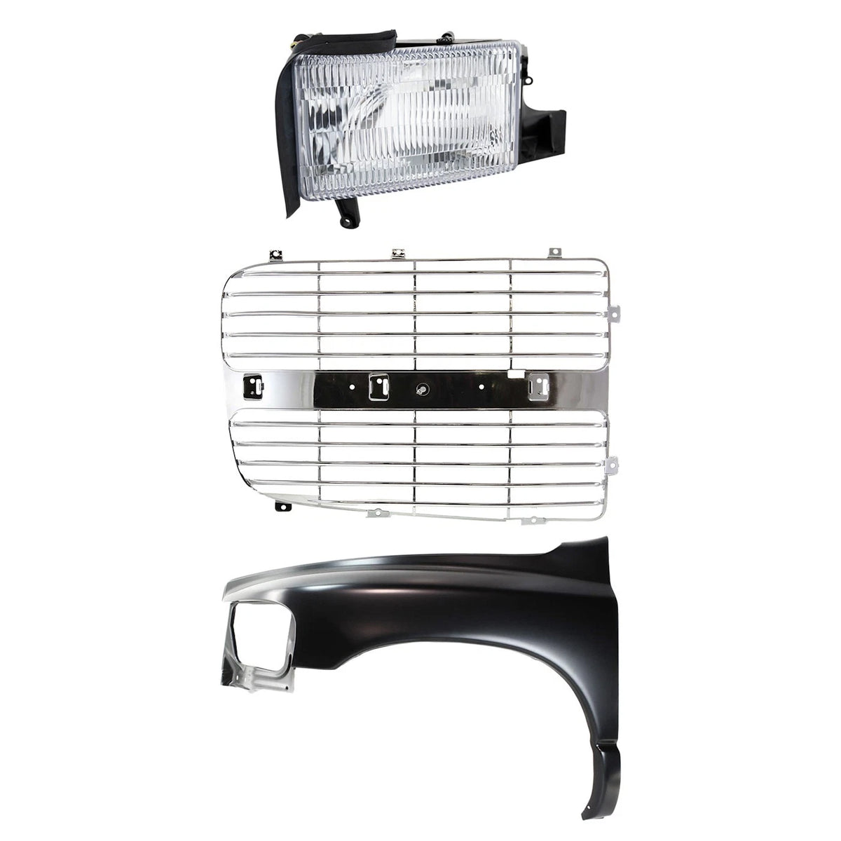 Fender and Grille Kit for Dodge Ram 1500 (2002) - Primed Front Left