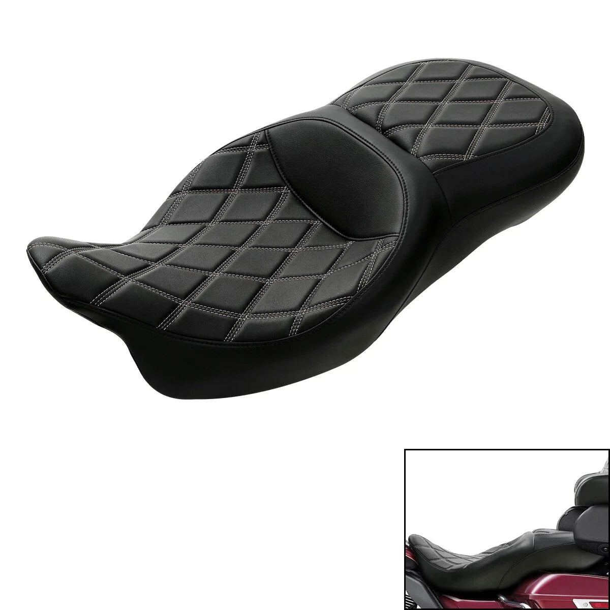 Driver Passenger Seat for Harley Touring Street Glide 2009-2015