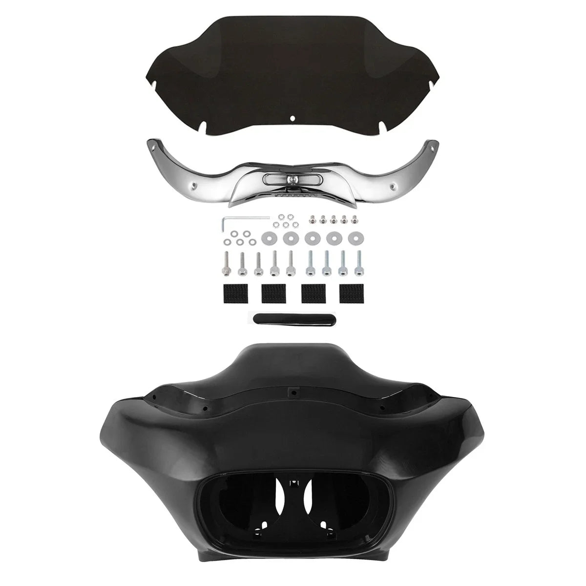 Unpainted Inner Outer Fairings Windshield Trim for Harley Road Glide