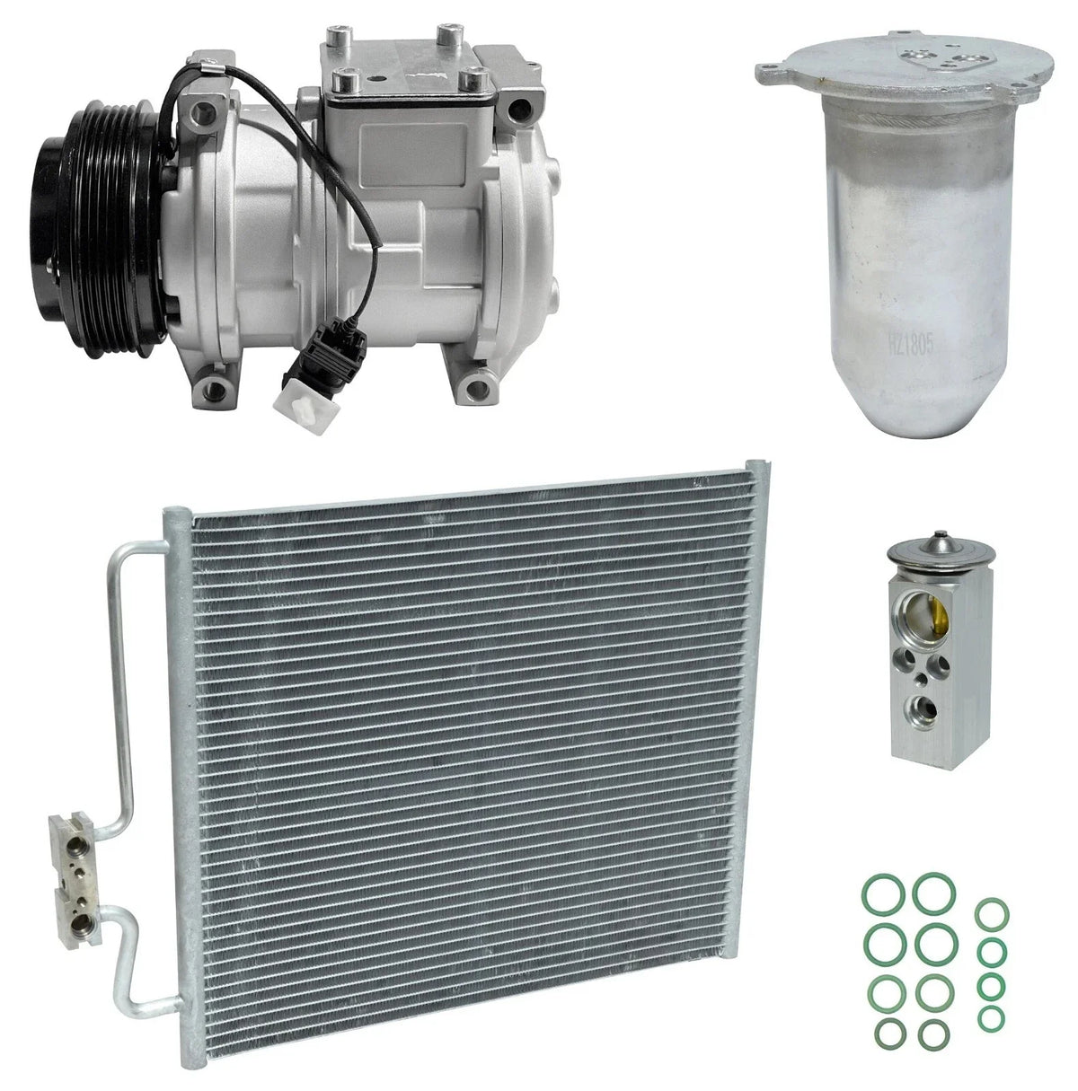 AC Compressor Kit With Condenser for BMW 740i 4.0L V8 (1997–1998)
