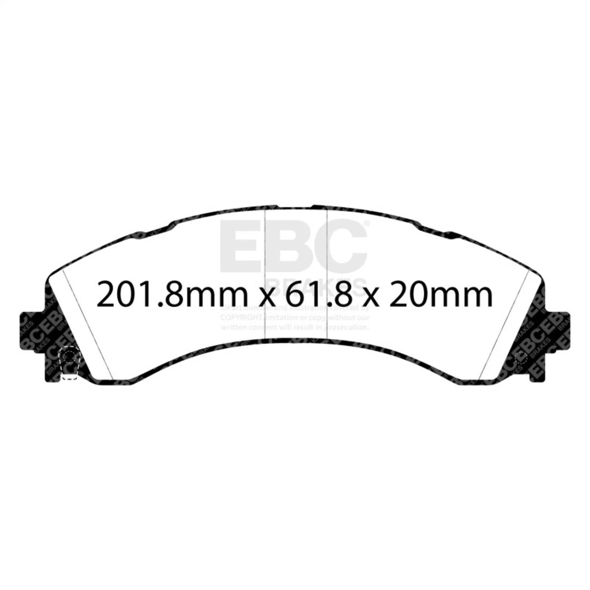 EBC ED93123 Brake Pad Set 2-Wheel Rear for Ram 3500 (2019–2025)