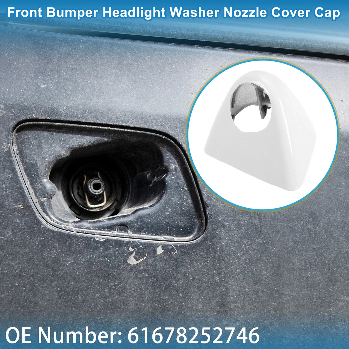Headlight Washer Nozzle Cover Cap for BMW X5 (2000–2006) 51117118695