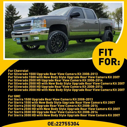 Backup Tailgate Handle Camera for Chevy Silverado/GMC Sierra (2007–2013)