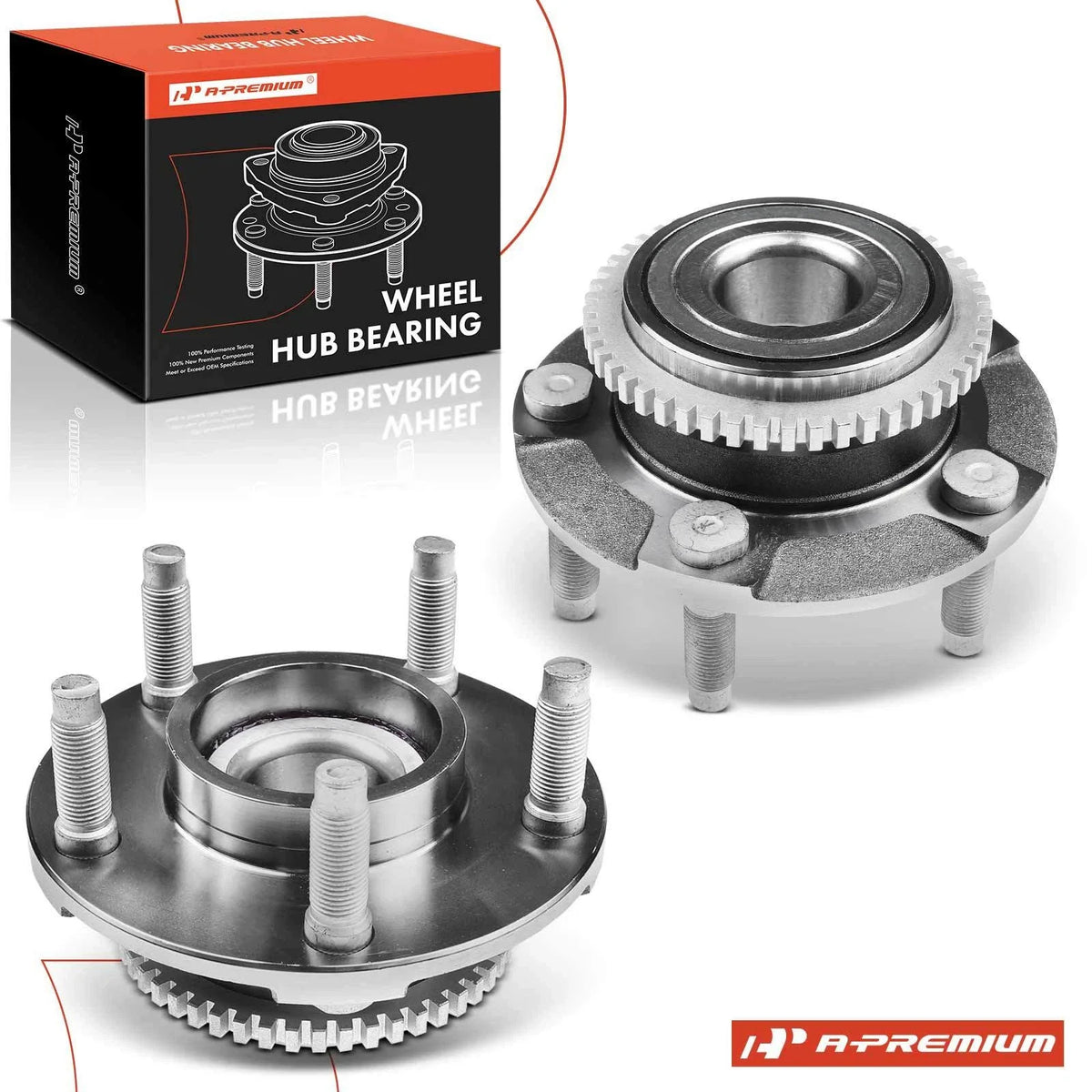 2X Front Wheel Hub & Bearing Assembly for Ford Mustang (1994–2004) RWD