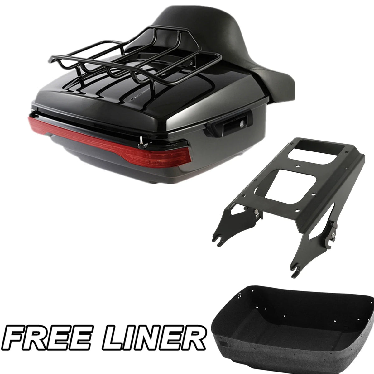 Trunk Pad Tail Light Mount Rack for Road Glide Harley 2009-2013