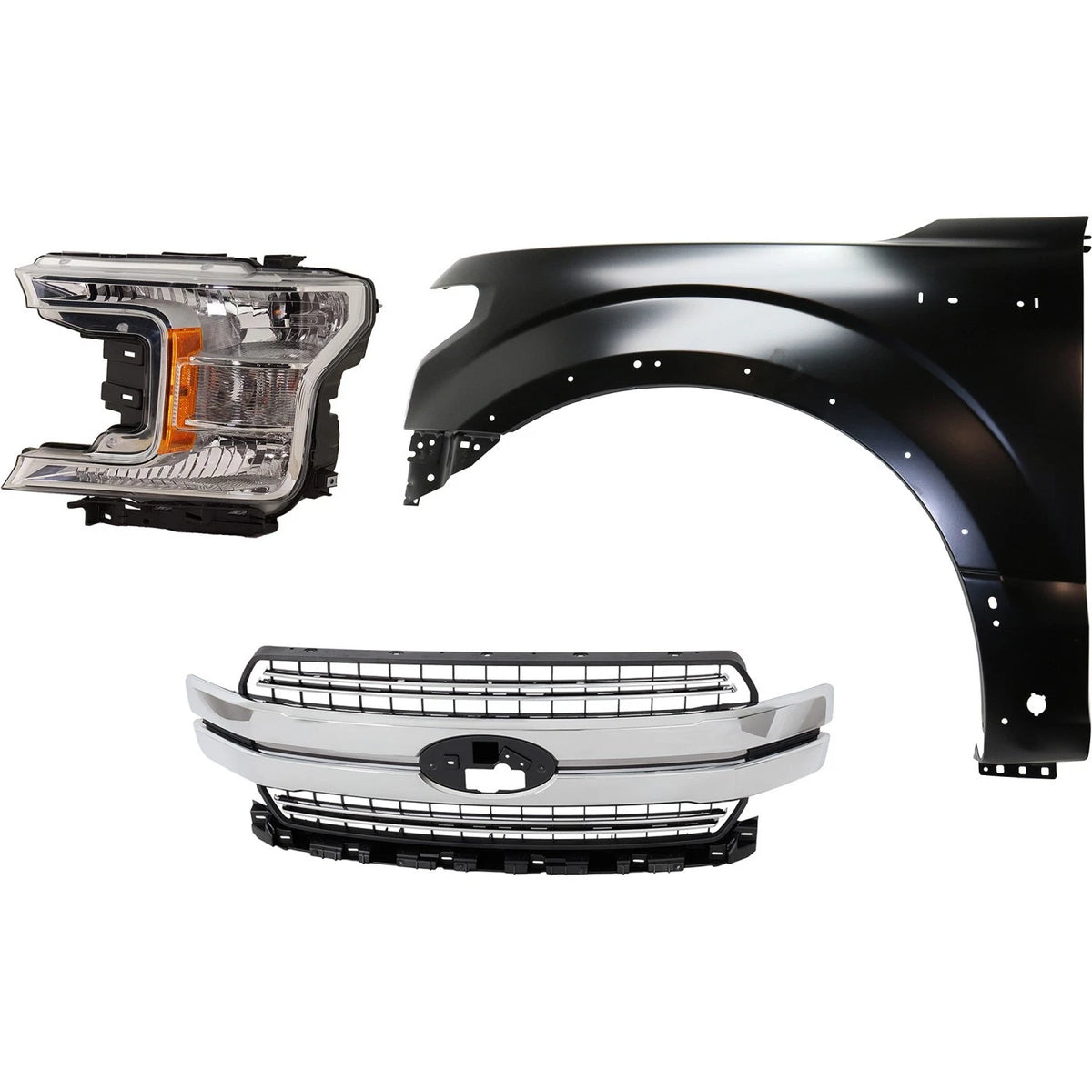 Headlight Kit for Ford F-150 (2018–2020) Left Halogen Assy CAPA