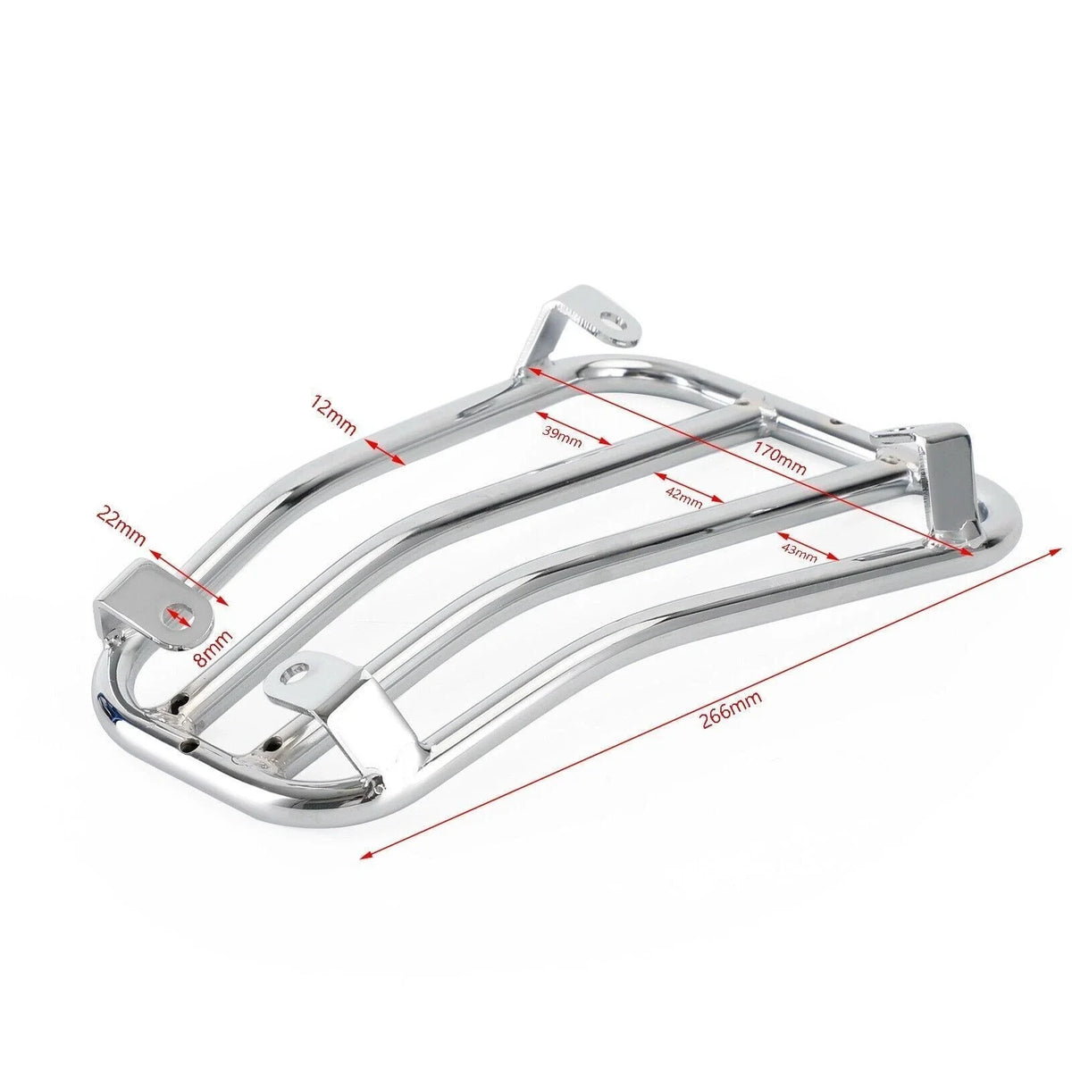 Chrome Floor Board Luggage Carry Support Rack for Vespa Primavera Sprint 125 (2014–2023)