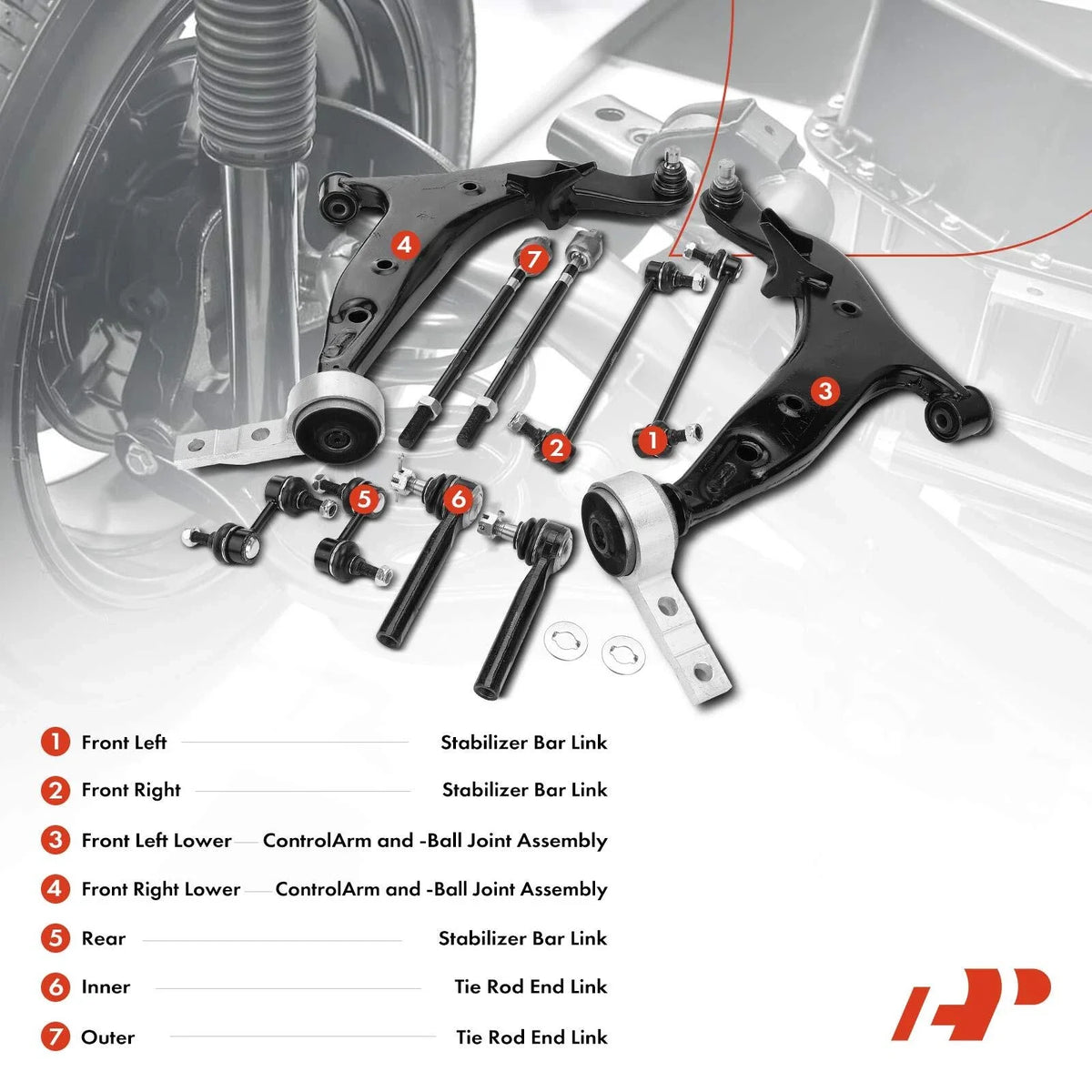 10x Control Arm Assemblies with Ball Joints for Nissan Quest (1993–2002)