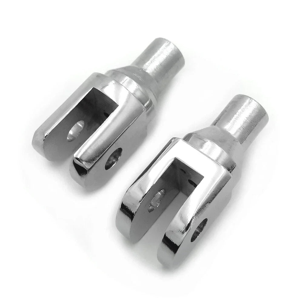 Chrome Footpeg Footrest Adapter for Harley FXBB FXBR FXBRS FXLR 2018-2023
