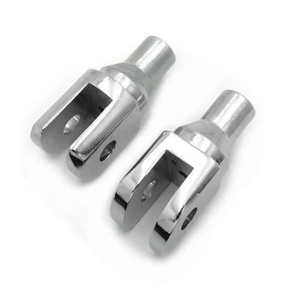 Chrome Footpeg Footrest Adapter for Harley FXBB FXBR FXBRS FXLR 2018-2023