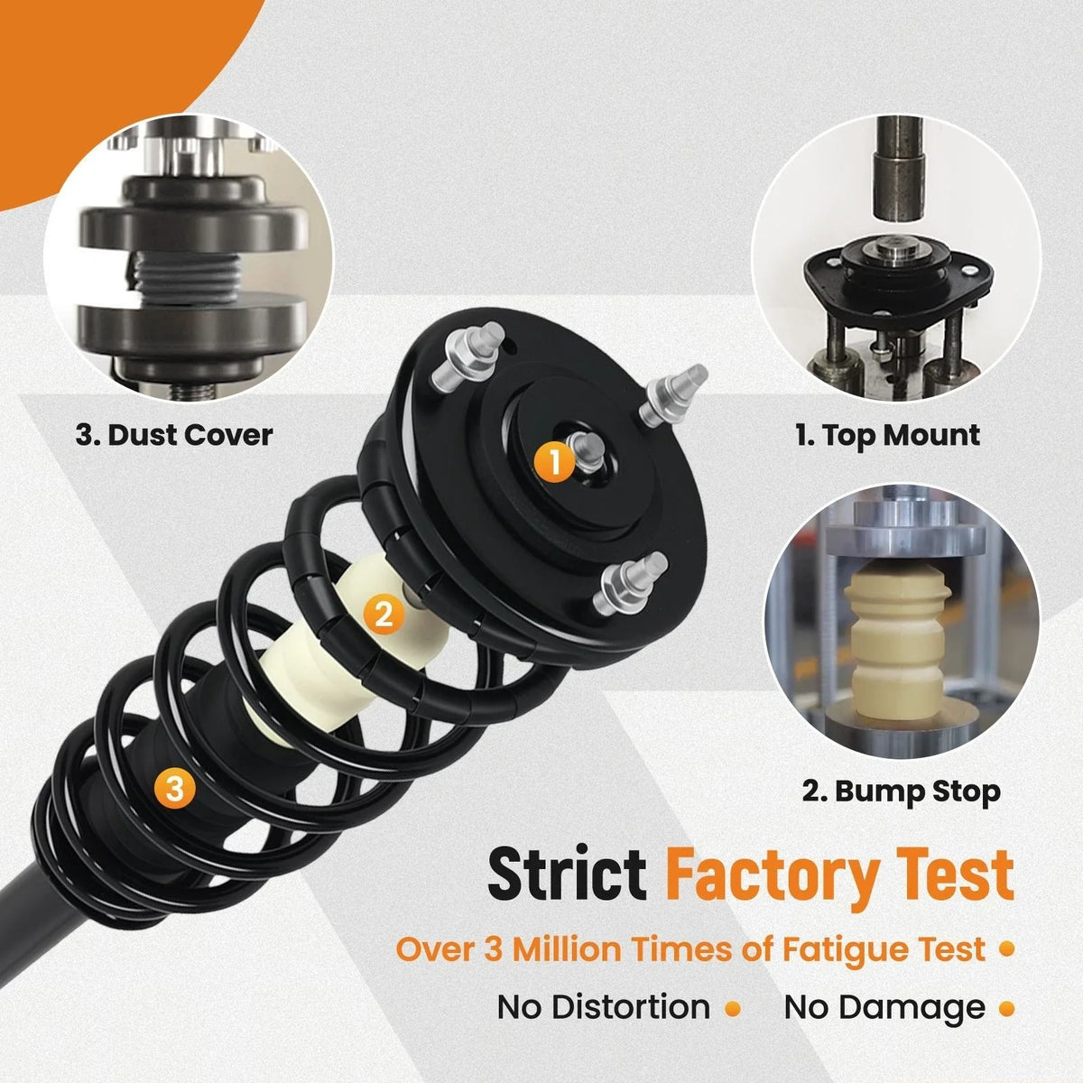 Rear Quick Complete Strut & Coil Spring Assembly Pair for Lexus LS430 (2001–2006)