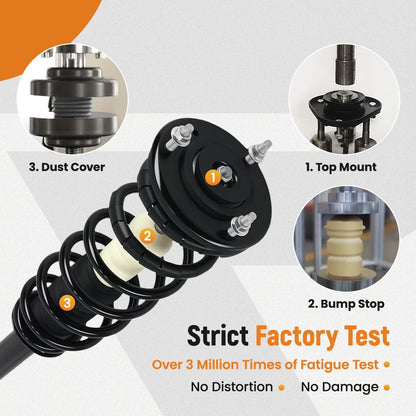 Rear Quick Complete Strut & Coil Spring Assembly Pair for Lexus LS430 (2001–2006)