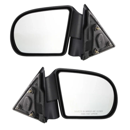 Manual Fold Textured Black Mirror Set for S10 1999-2004 Chevrolet