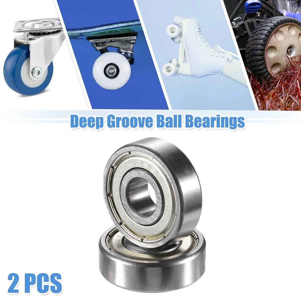 2 Pcs 629ZZ Deep Groove Ball Bearings for Car (9x26x8mm)