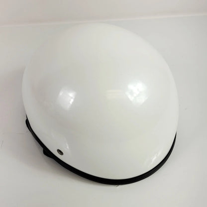 Bare Bones DOT Motorcycle Helmet for Universal Fit (2XL) Pearl White Low Profile