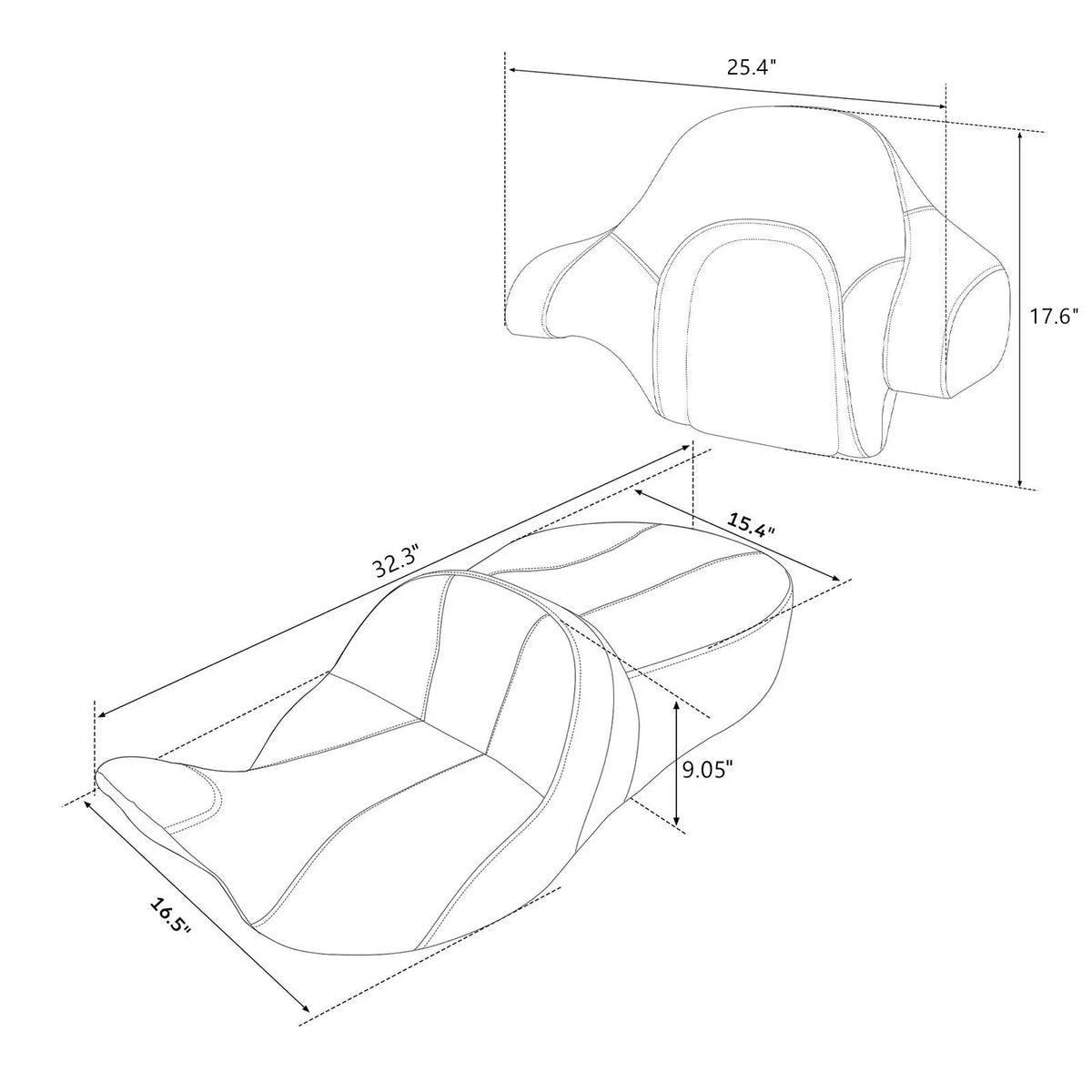 Seat Backrest for Harley Electra Glide (2014–2023)